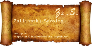 Zsilinszky Sarolta névjegykártya