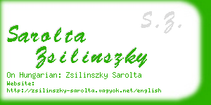 sarolta zsilinszky business card